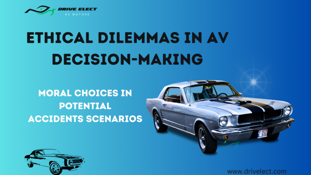 Ethical issues of self driving cars decision-making include moral choices in potential accident scenarios